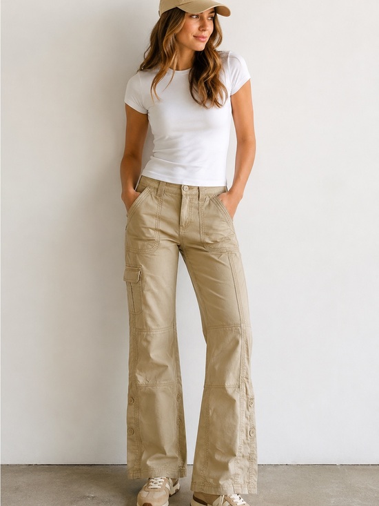 Aeropostale Pants - Aeropostale Y2K Convertible Cargo Hiking Pants Khaki 7/8R Gorpcore Utility